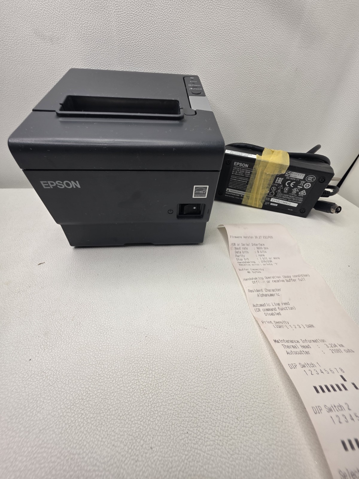 Epson TM-T88V M244A Thermal Receipt POS Printer USB Tested w/ Power Supply