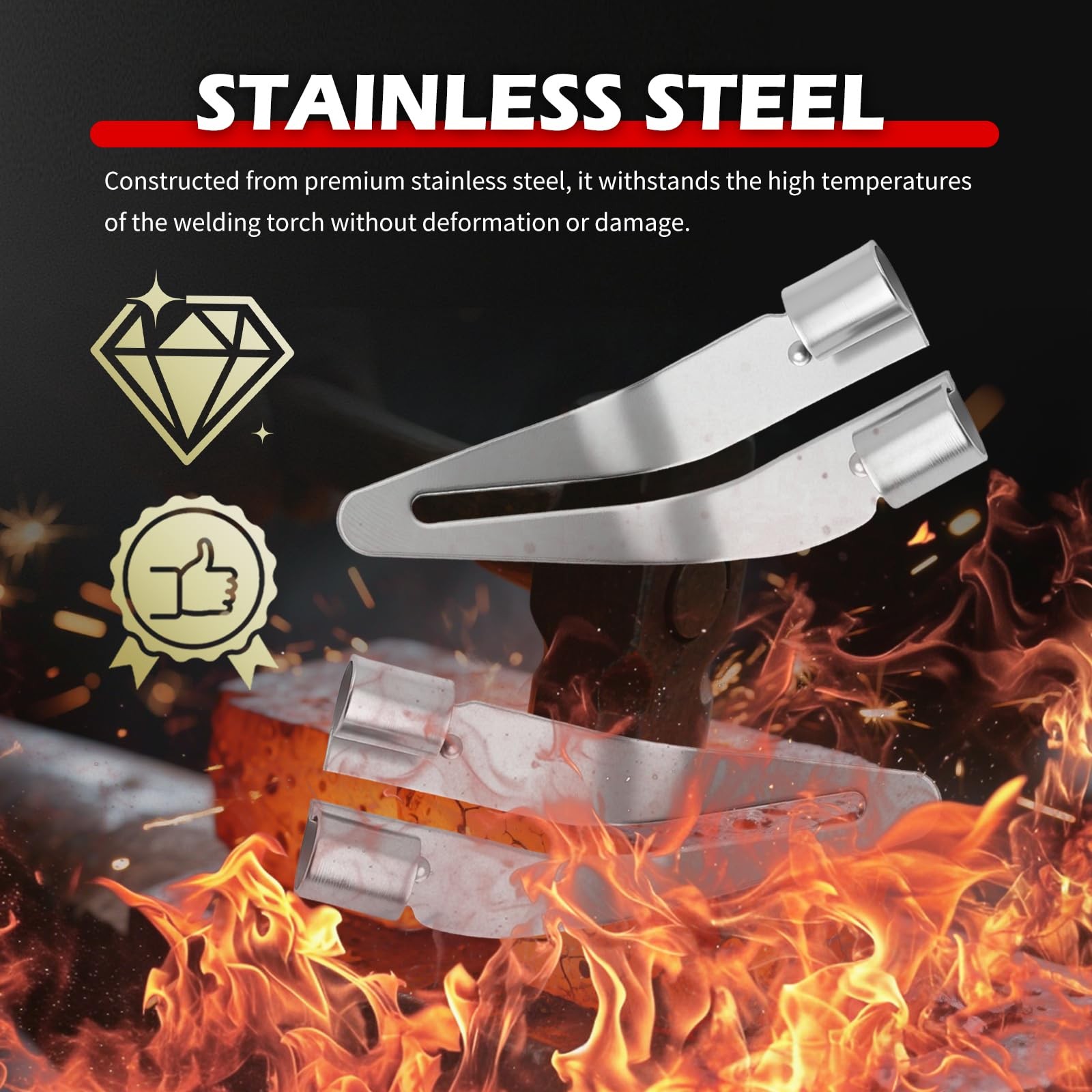 4PCS Plastic Welding Tips Kit,Stainless Steel Plastic Welder Tip by Plastics