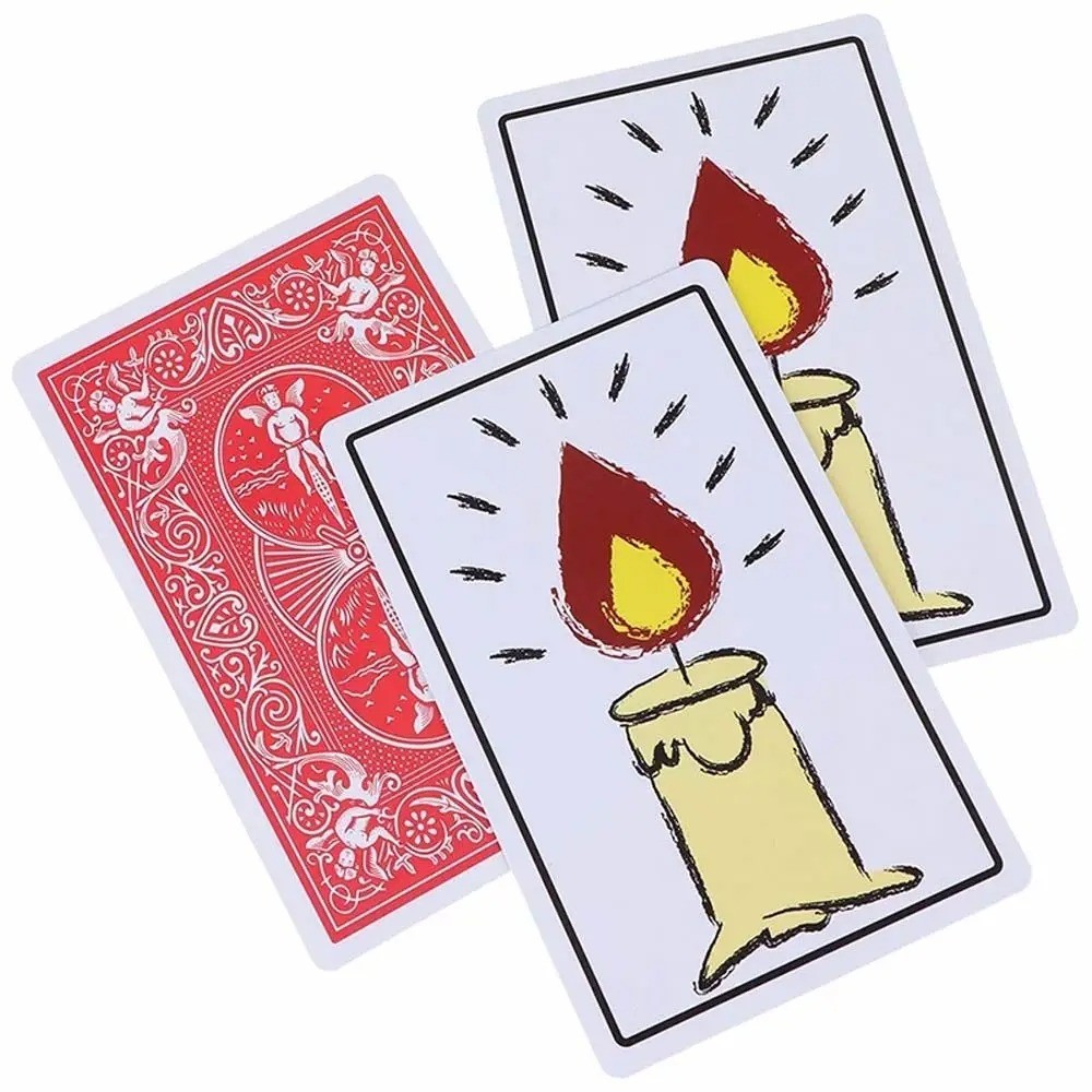 Relighting Candles Magic Trick Set Cards Magic Props Funny Toy for Kids