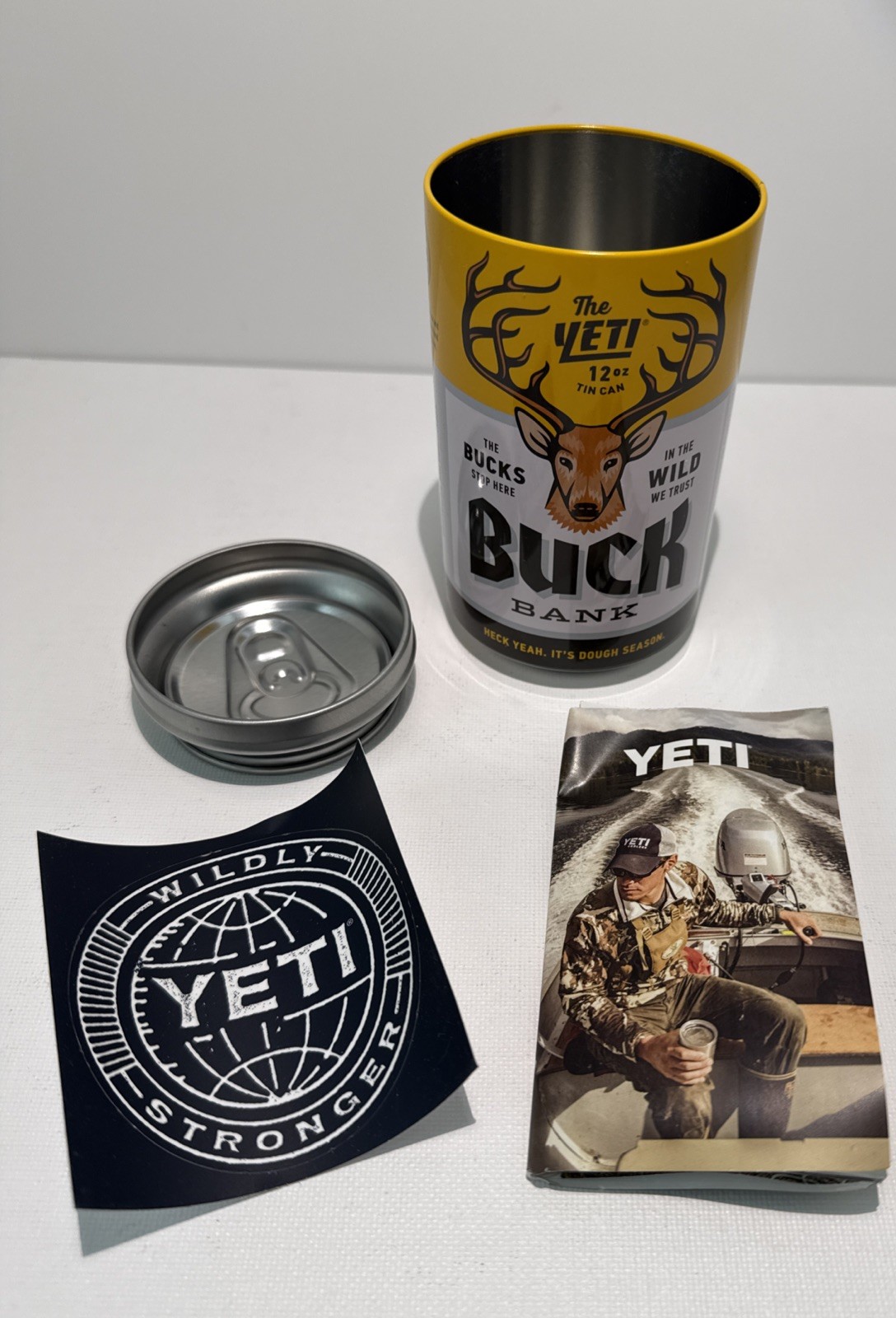 Yeti Buck Bank Limited Edition 12 oz Stash Can Safe NEW Tin