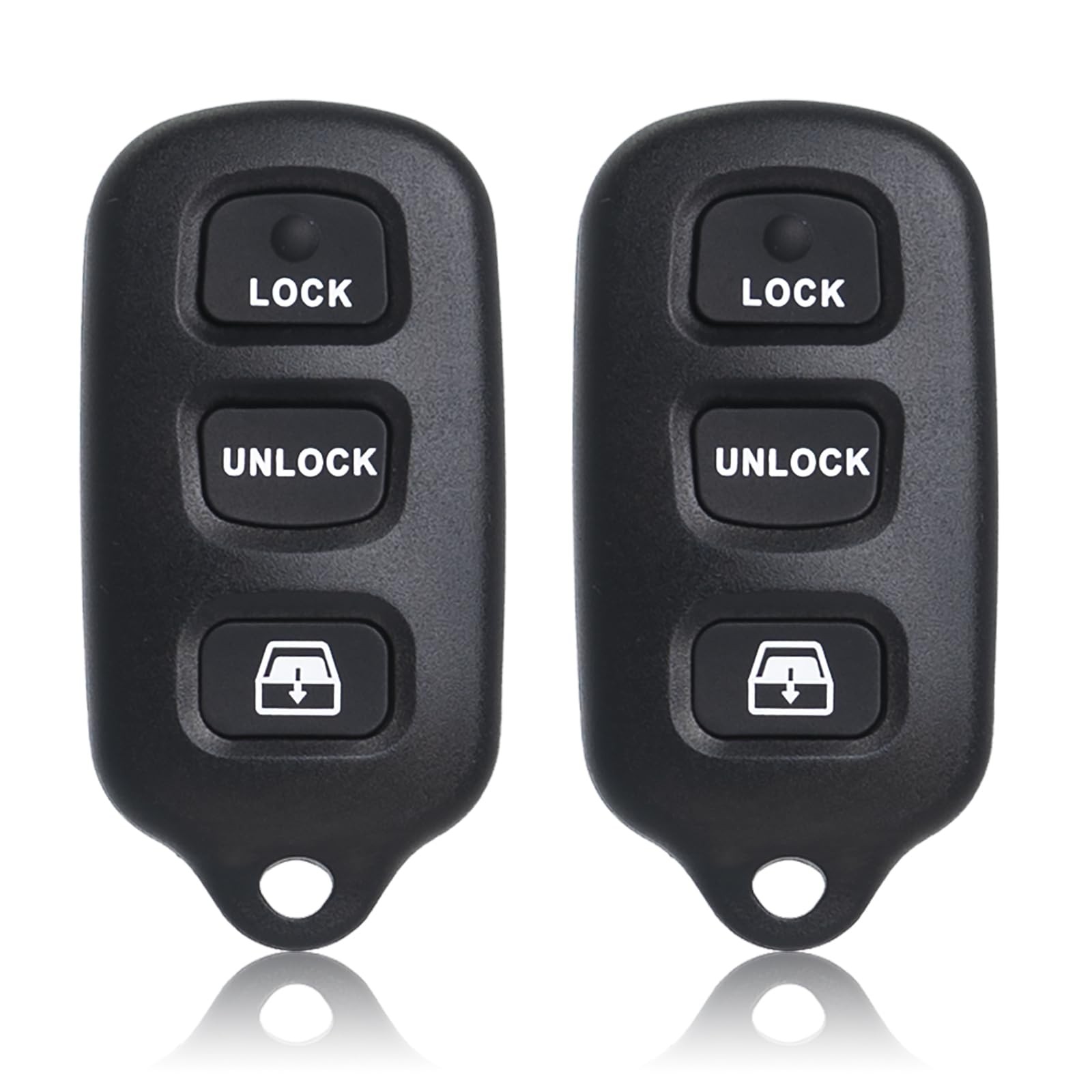 MechanMagic 2PCS Key Fob Remote Replacement Fits for Toyota 4Runner Black