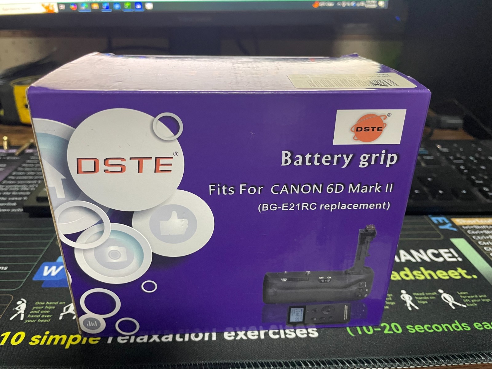 Dste Canon BG-E21 for EOS 6D Mark II, BG-E21RC Battery Grip Replacement New