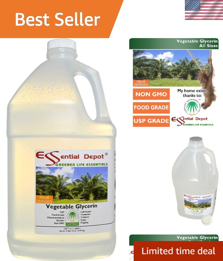 1 Gallon RSPO Certified Vegetable Oil - Kosher, Non-GMO, Pure & Safety Sealed