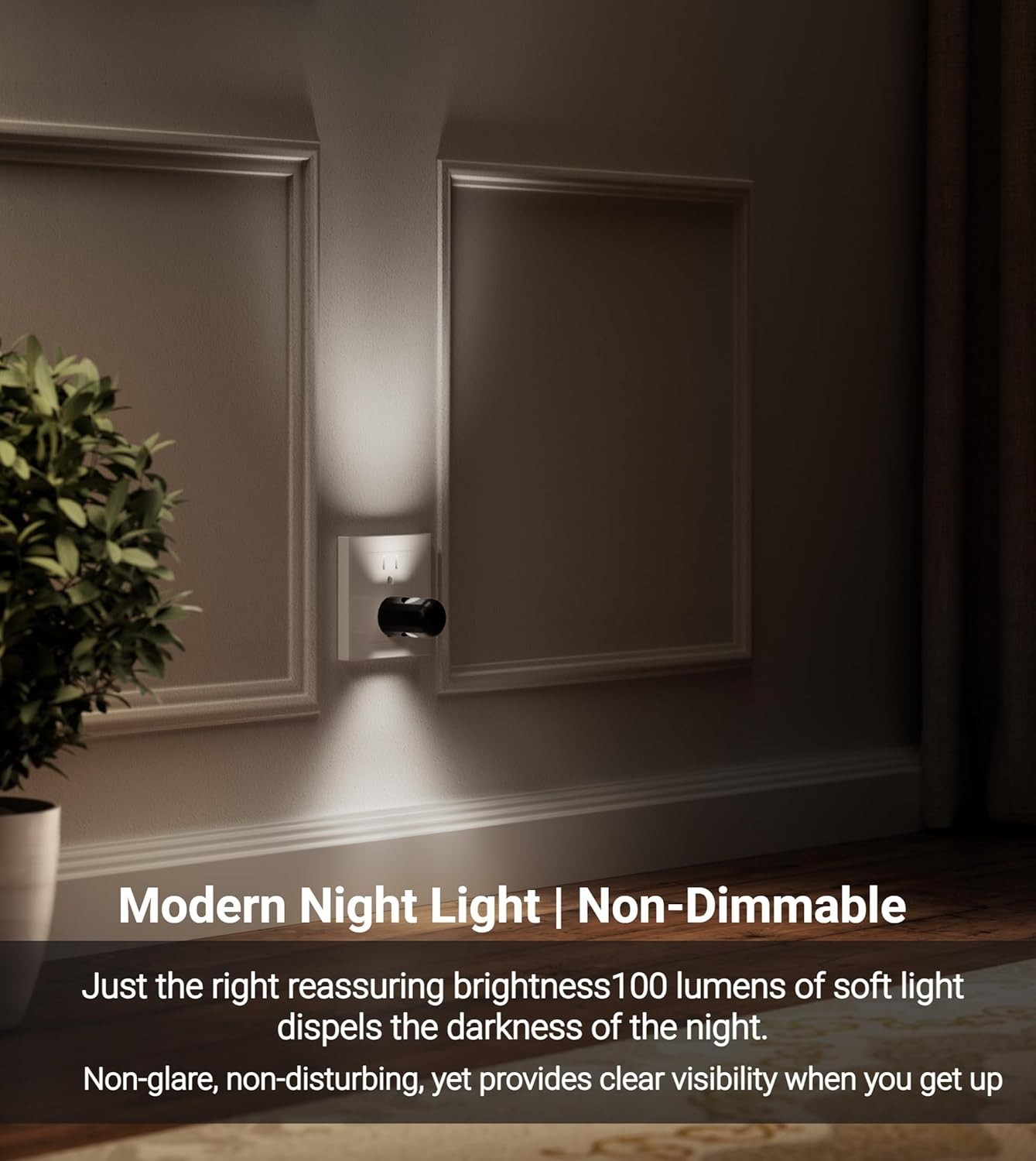 6 Pack LED Night Lights With Dusk To Dawn Sensor 4000K Cool White Plug Plastic