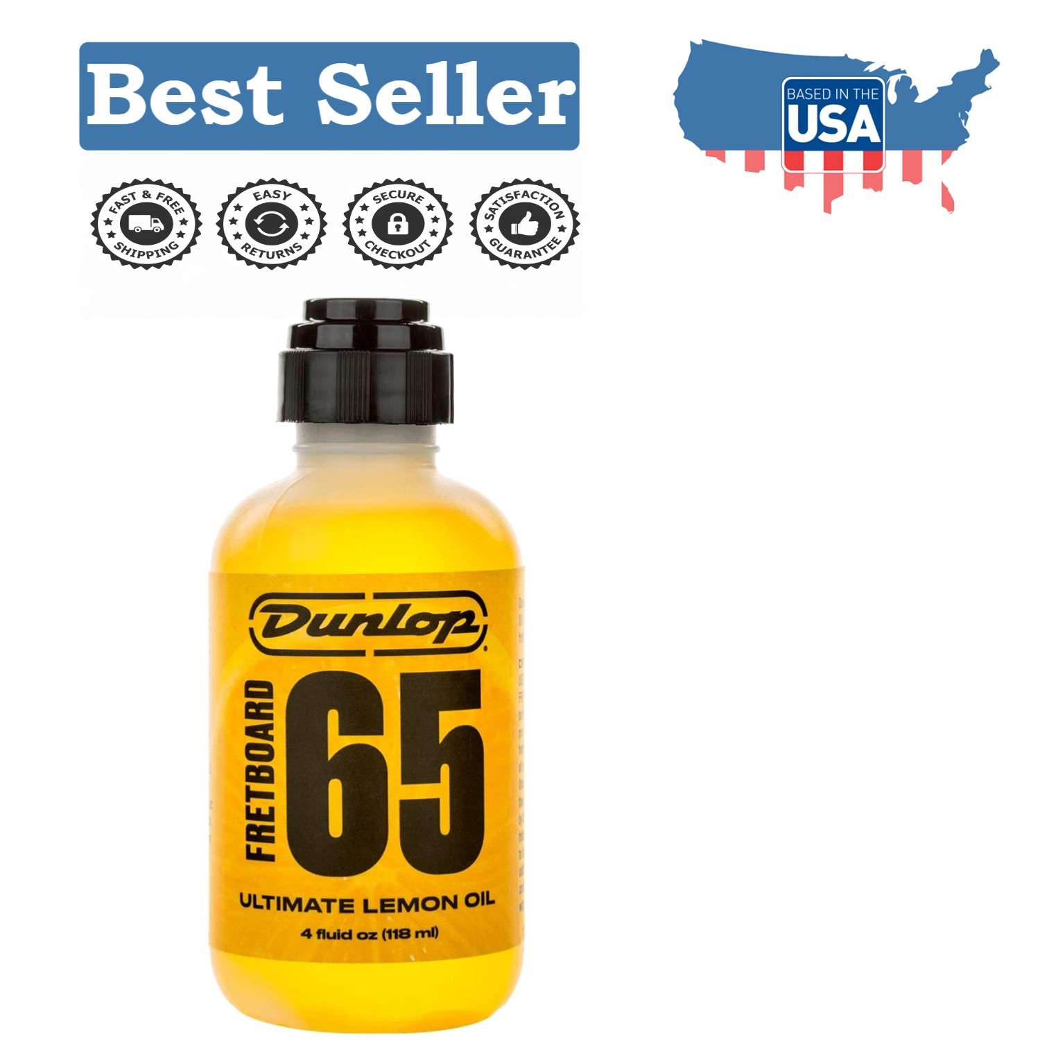 Revive Your Guitar's Fretboard - 4 oz Ultimate Lemon Oil Cleaner and Sealant