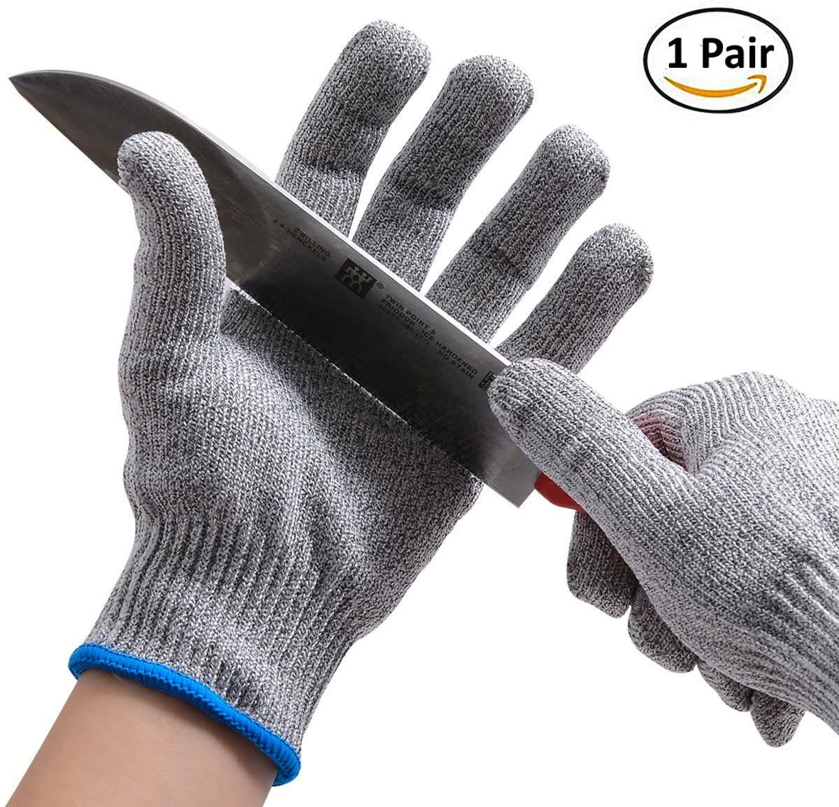1 Pair Cut Resistant Gloves Food Work Level-5 Protection For 8-14 Years Kids