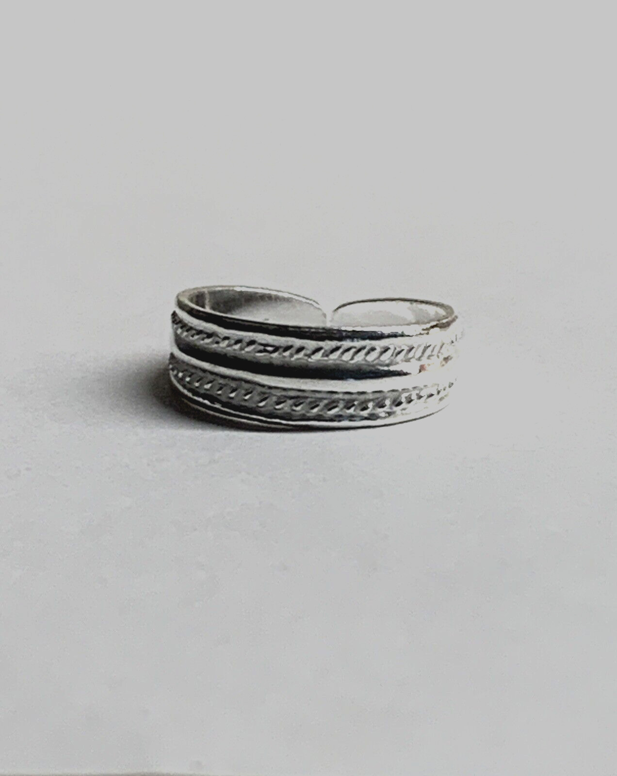 Sterling Silver .925 Greek style Toe Ring Adjustable