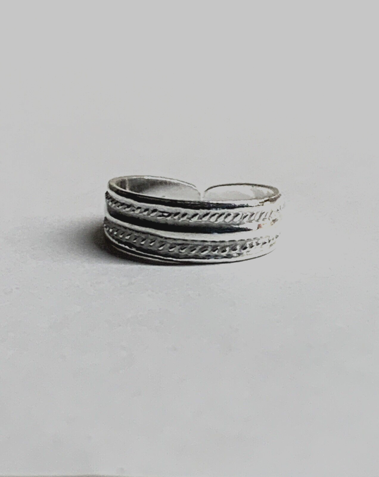 Sterling Silver .925 Greek style Toe Ring Adjustable