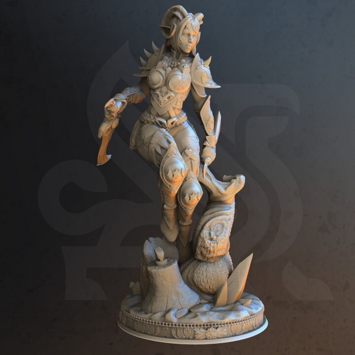 D&D Orlena Tiefling 32mm Scale Mini TTRPG