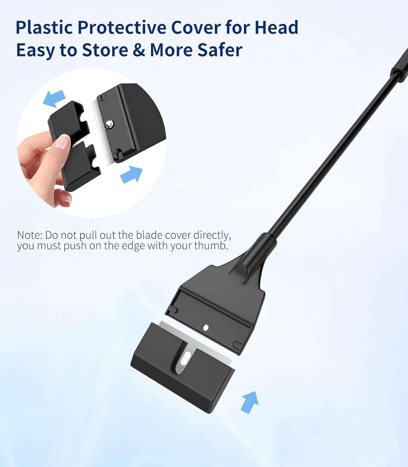 Aquarium Algae Scraper for Glass Aquariums with 5 Replaceable Blades, Fish Tank