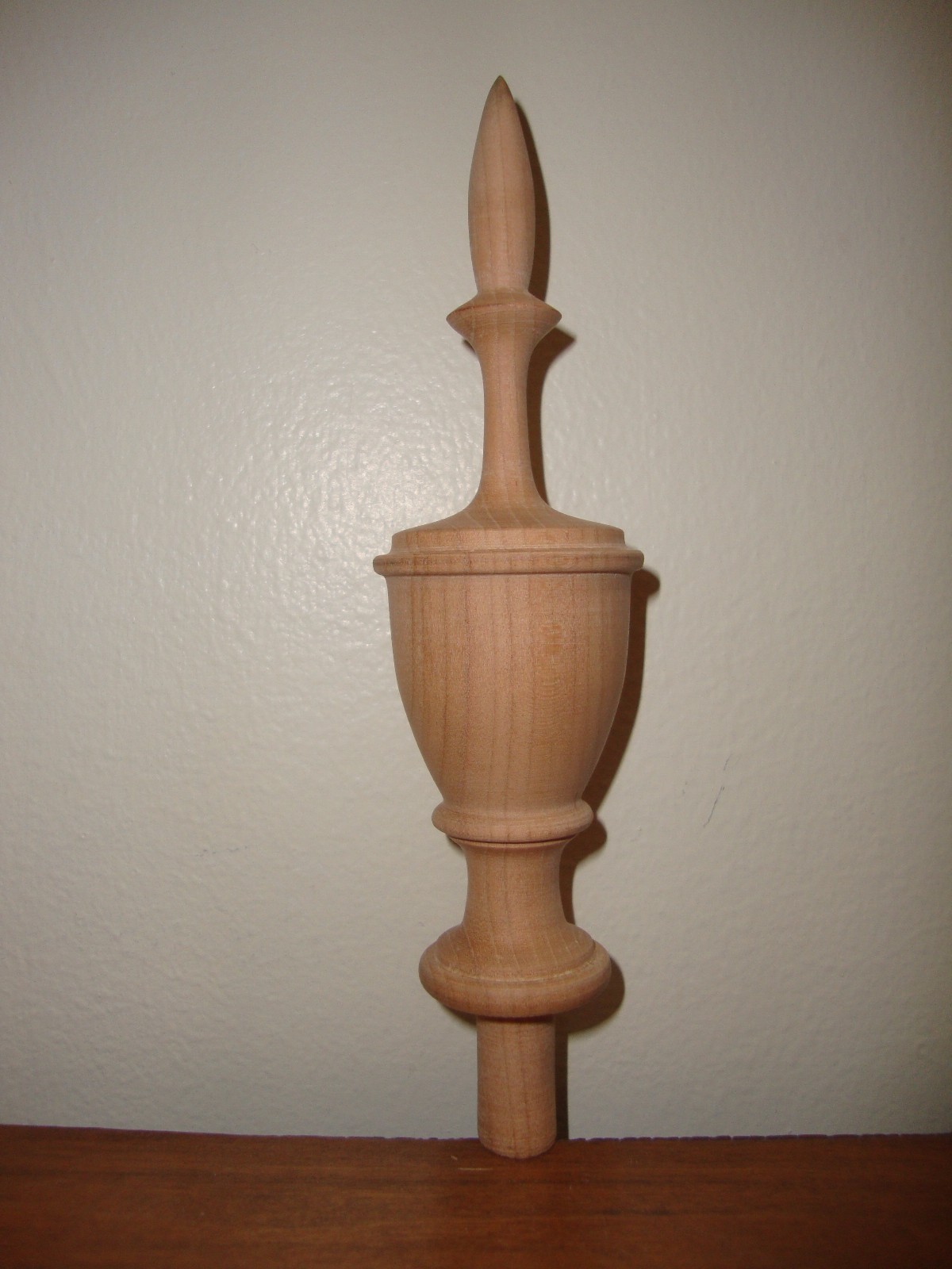 WOOD FINIAL UNFINISHED FOR BED OR FURNITURE  FINIAL  #79