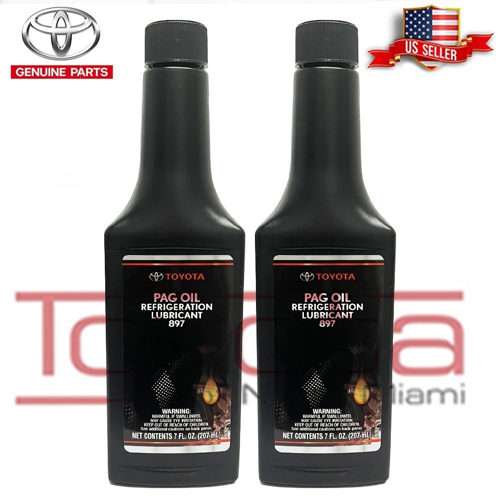 2 Pack Genuine OEM Toyota PAG Oil 00289-AC897 Refrigeration Lubricant 897 70z