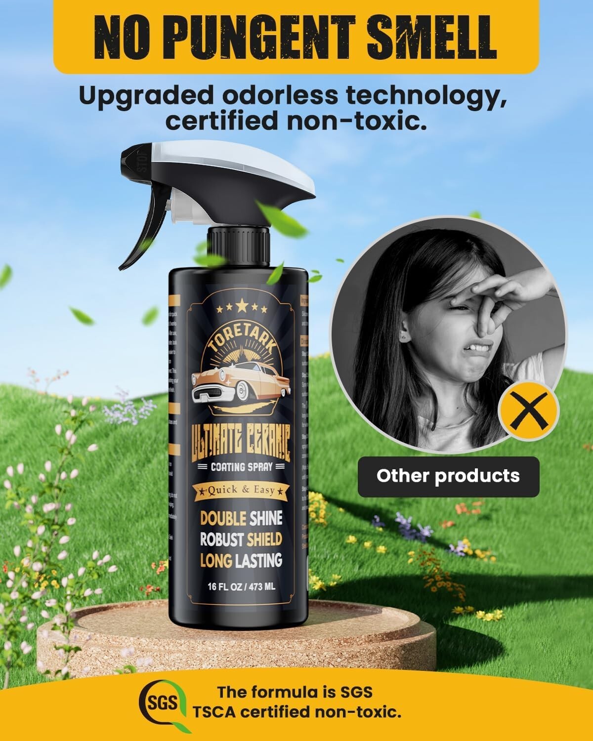 Carceracot Ceramic Coating for Cars (16 oz.), Unmatched Shine Nano Car Wax...