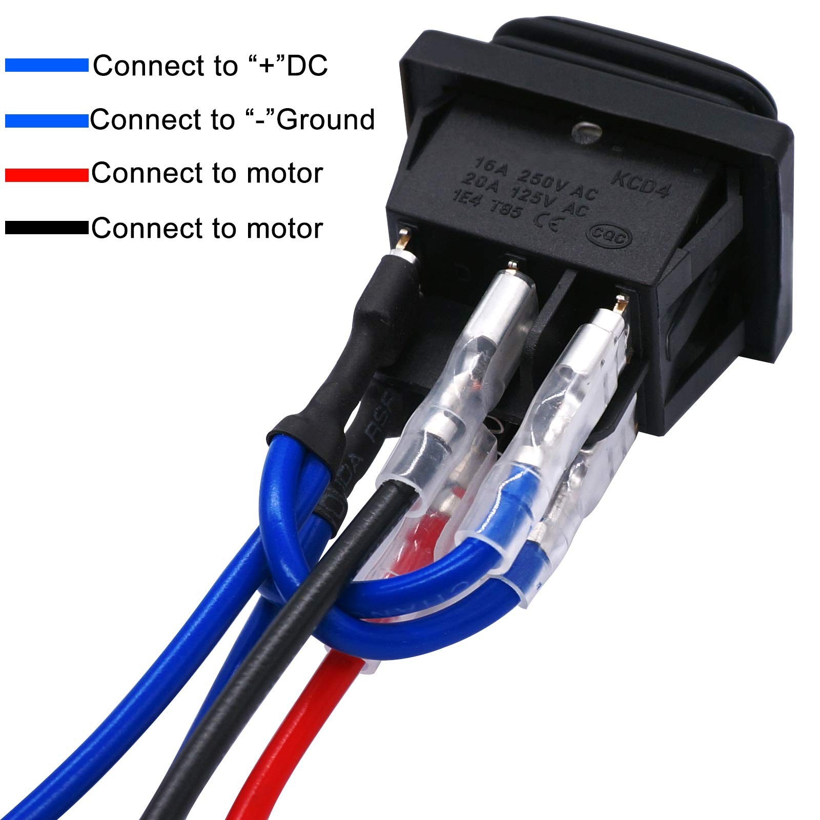 TWTADE Momentary Polarity Reverse Switch Waterproof DC 12V 10A