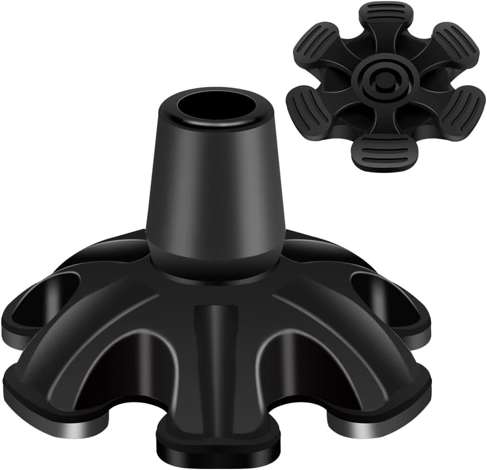 3/4 Inch 6 Support Self Standing Cane Tip Walking Canes Feet Base Replacement