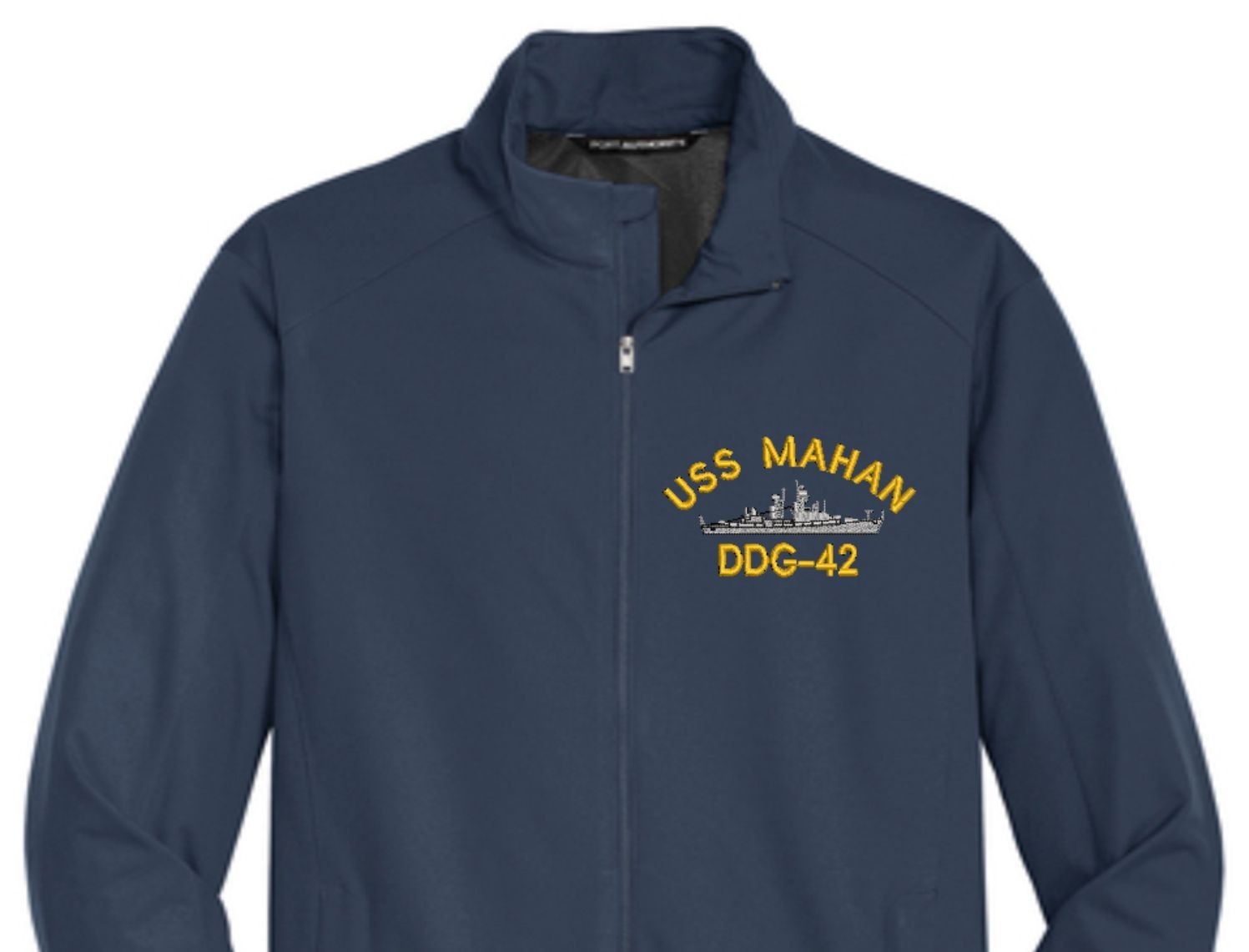 USS MAHAN DDG-42 Soft Shell Jacket.  New.  U.S. Navy