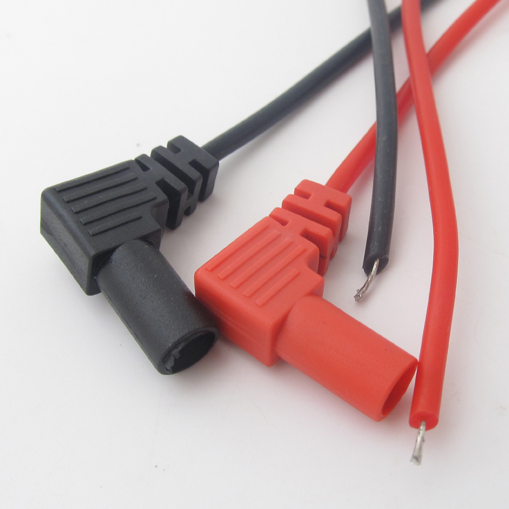 10 sets Injection Insulation 90°Banana Plug Silicone Test Cable for Multimeter