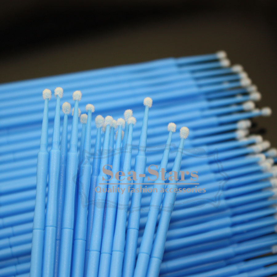 1000 PCS Blue Dental Disposable Micro Applicator Brush Bendable 2.5mm Regular