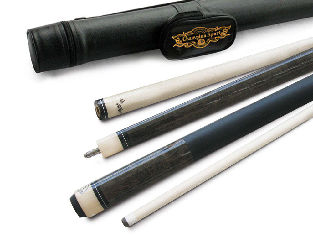 Champion ST14 Grey Pool Cue Stick, Black case, Billiard Glove,layer tip