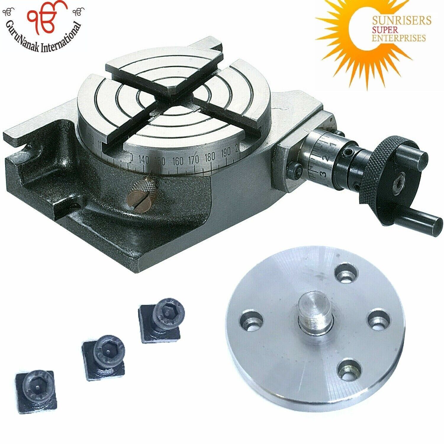 3” Inch Precision Rotary Table 80mm HV Low Profile 4 Milling Slots And... h.q/