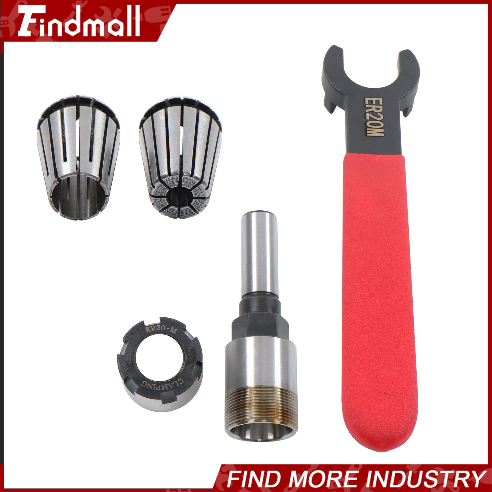 Findmall ER20 Collet Extension Chuck 1/2" Shank Router Bit Adapter Milling Tool