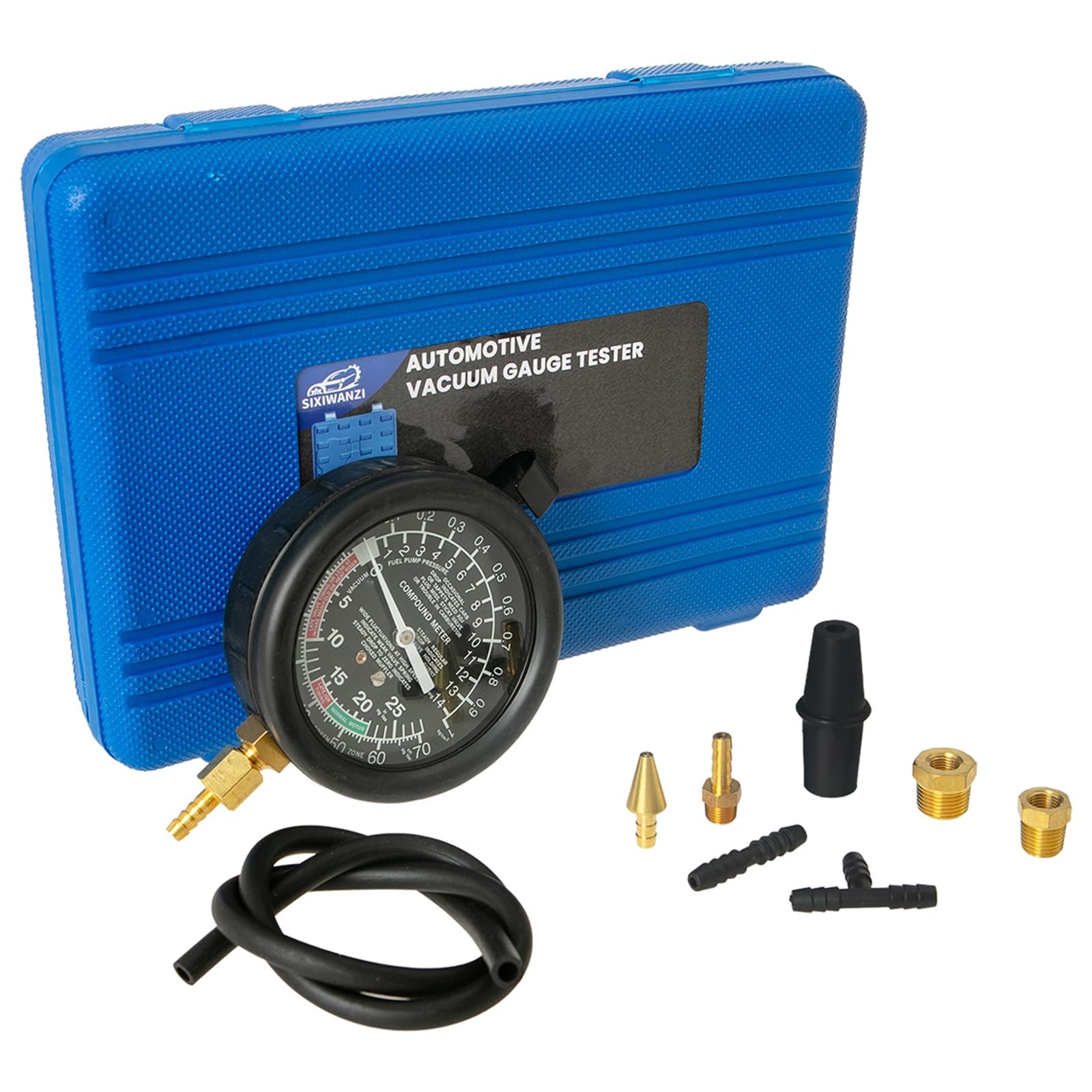SIXIWANZI Vacuum Gauge, Universal Gauge Automotive Kit for Car & Truck