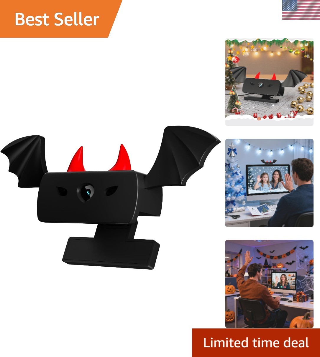 Versatile 1080P Webcam for PC & Mac - Ideal for Online Meetings & Streaming