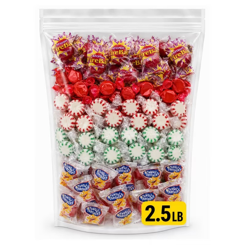 2.5LB Bulk Fire & Ice Hard Candy Assorted Variety Pack - Individually Wrapped!