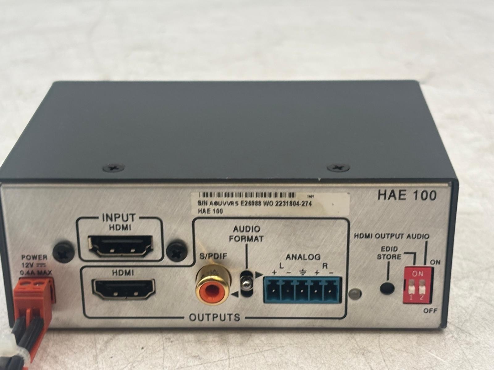 Extron HAE 100 HDMI Audio Extractor W/ Power Adapter
