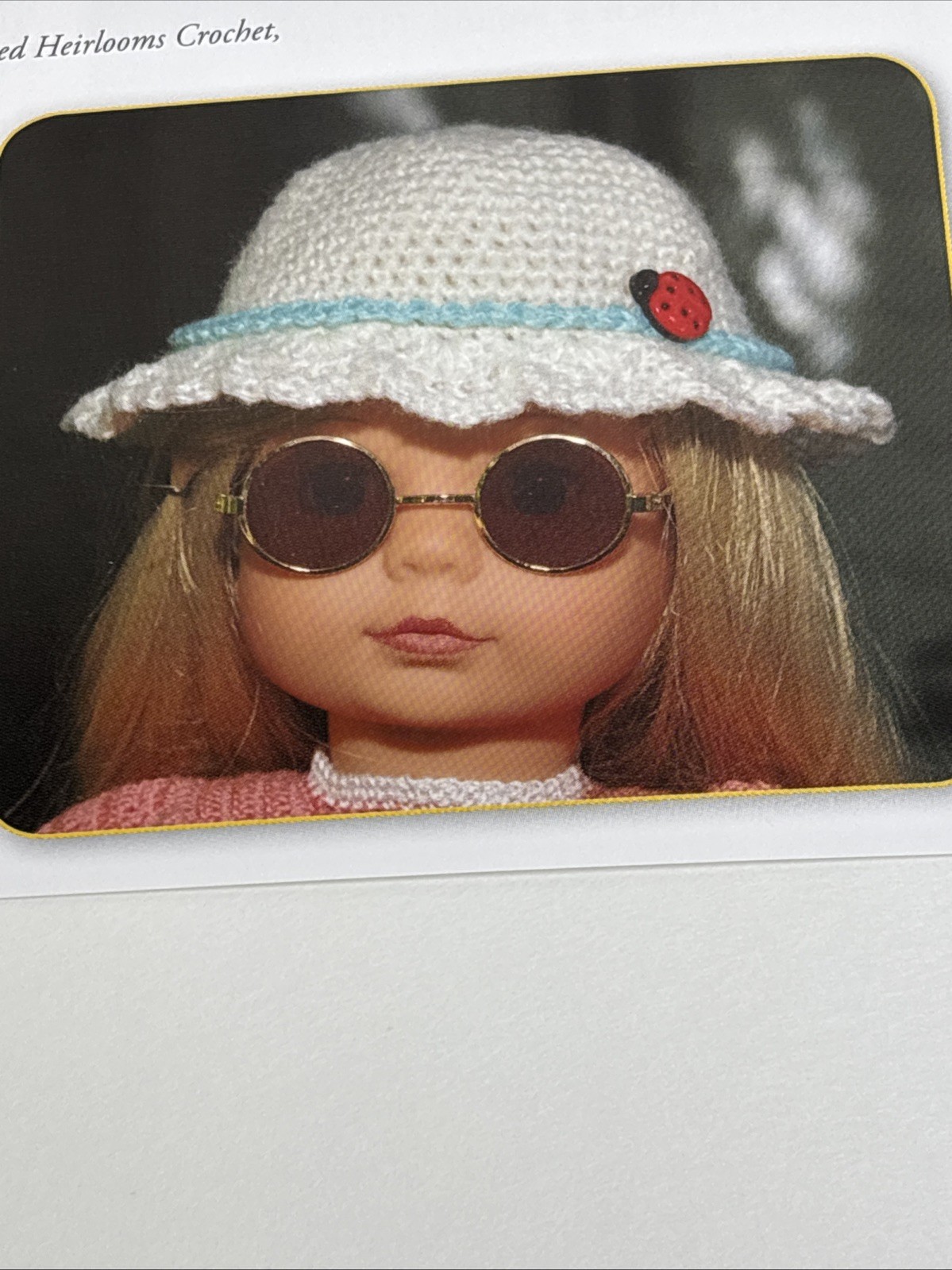 Vanilla Ice Sunhat for 18" Doll Crochet Pattern Cards Pages