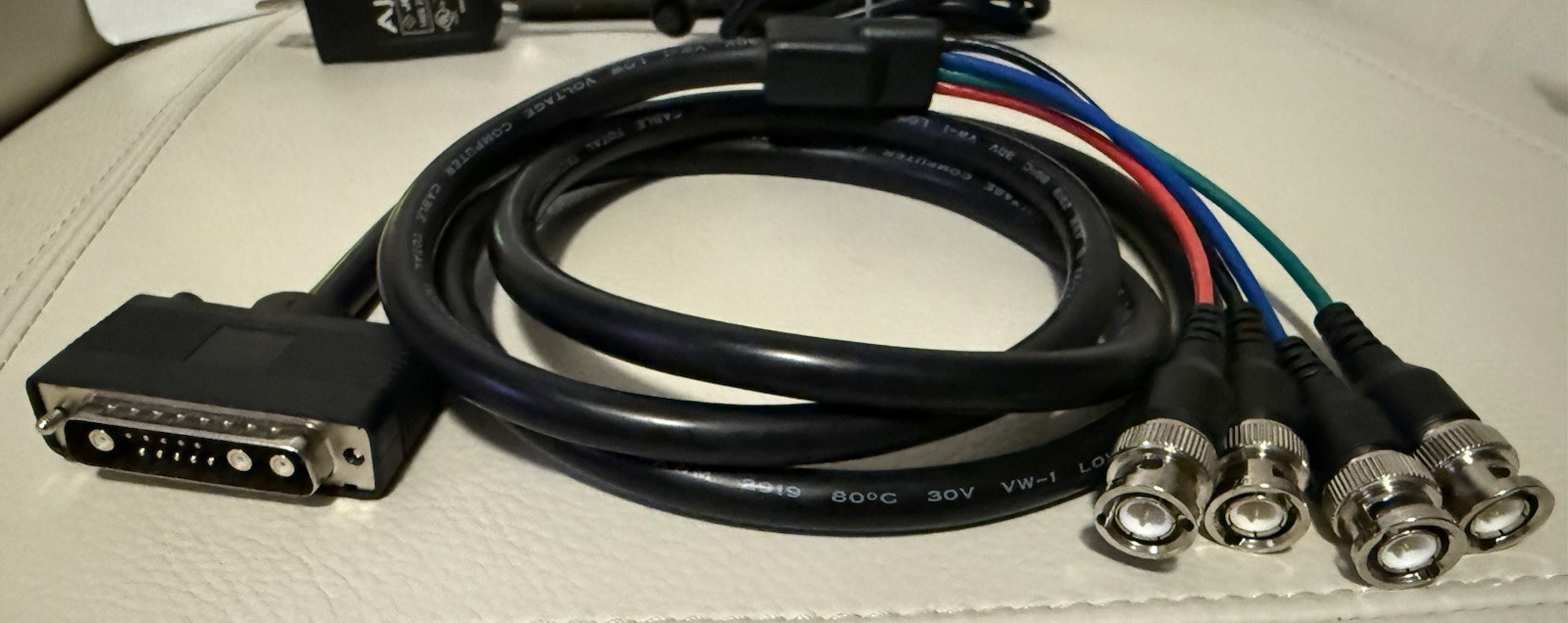 AJA HD10C2 SDI to analog and SDI splitter power supply, break-out cable, Box,CD.