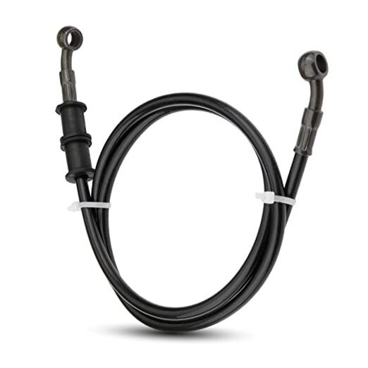 Motorcycle Hydraulic Line Universal Braided steel Clutch Oil Pipe, Black 120cm