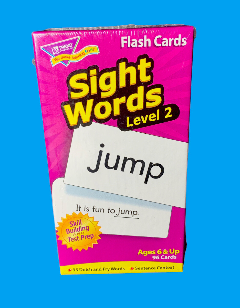 Trend Enterprises Sight Words Level 2 Flash Cards, Set of 96
