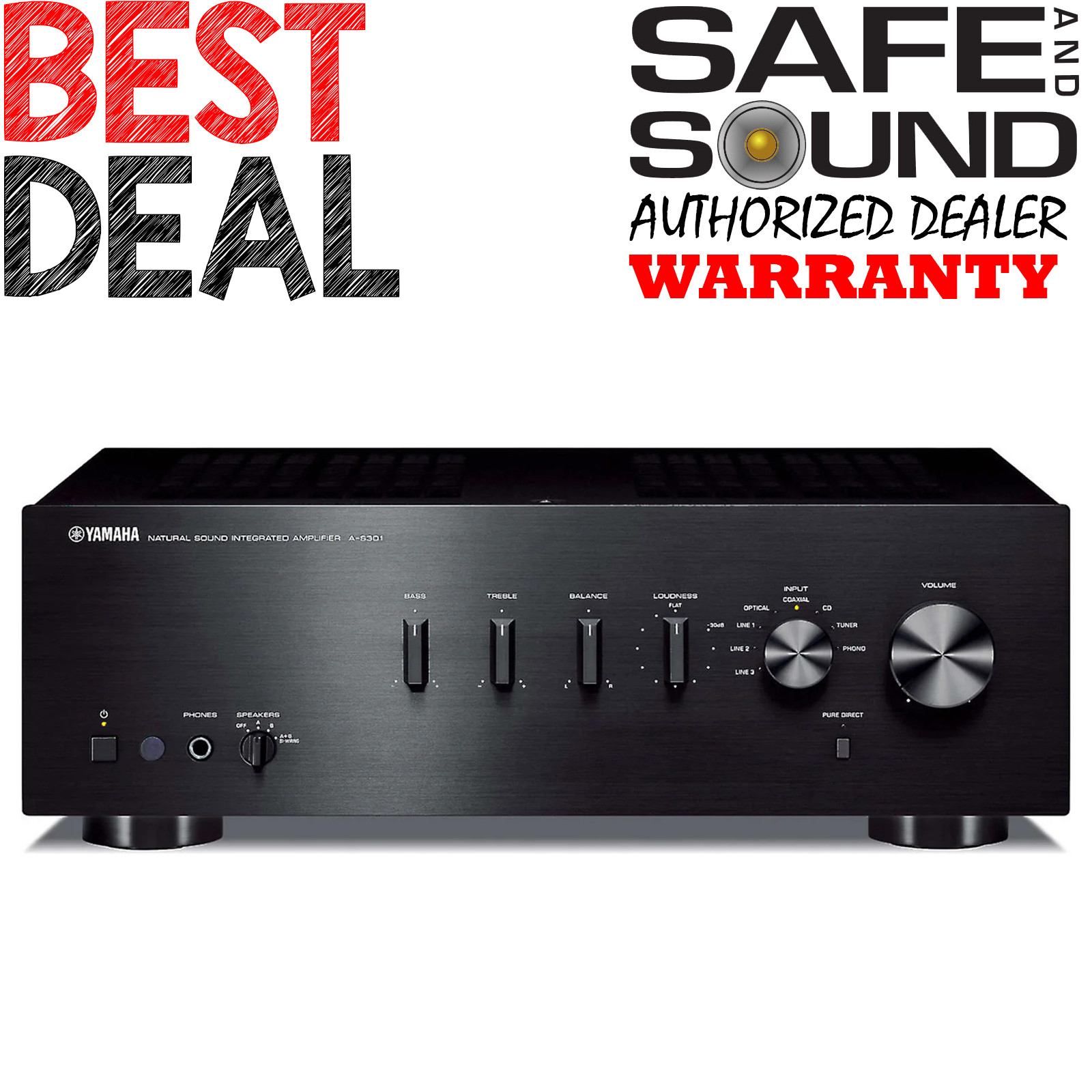 YAMAHA AS301 INTEGRATED AMPLIFIER | A-S301 BLACK