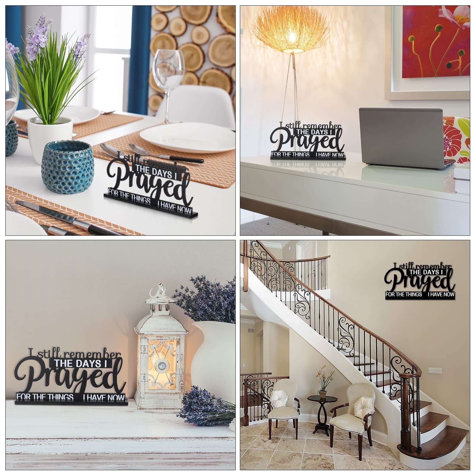 Jetec I Still Remember The Days I Prayed Sign Inspirational Table Blessed Signs