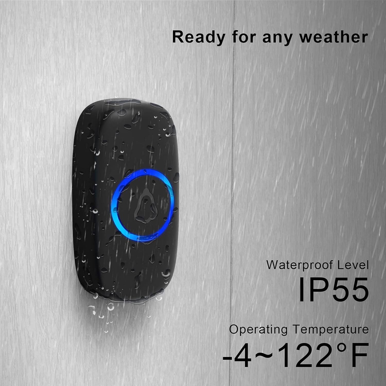 Wireless Doorbell, Easy installation, Waterproof, Adjustable Volume, 58 Chime...