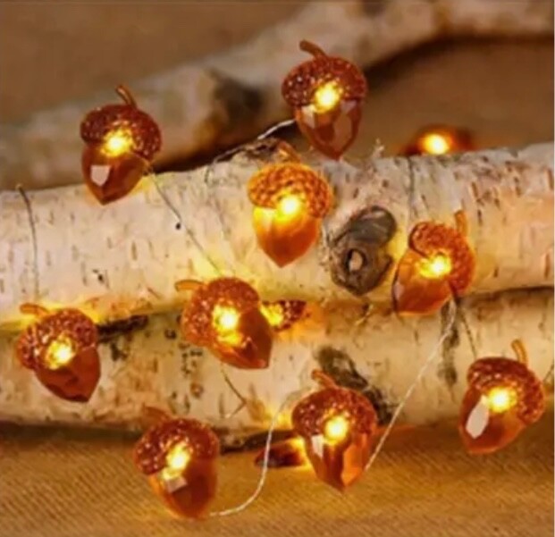 6.5 Feet Acorn String Novelty Fairy Lights Autumn Garland New