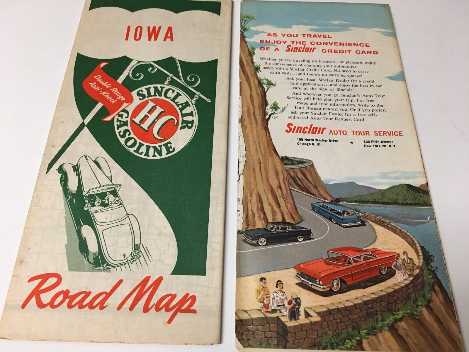 IOWA SINCLAIR GASOLINE ROAD   MAP