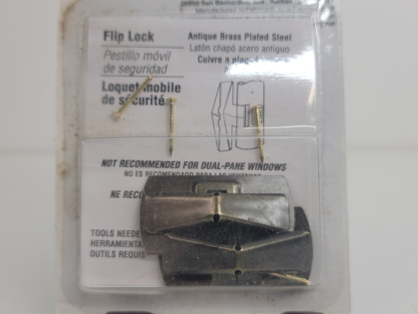 Defender Security U 9929 Wood Window Flip Lock, 2-Pack