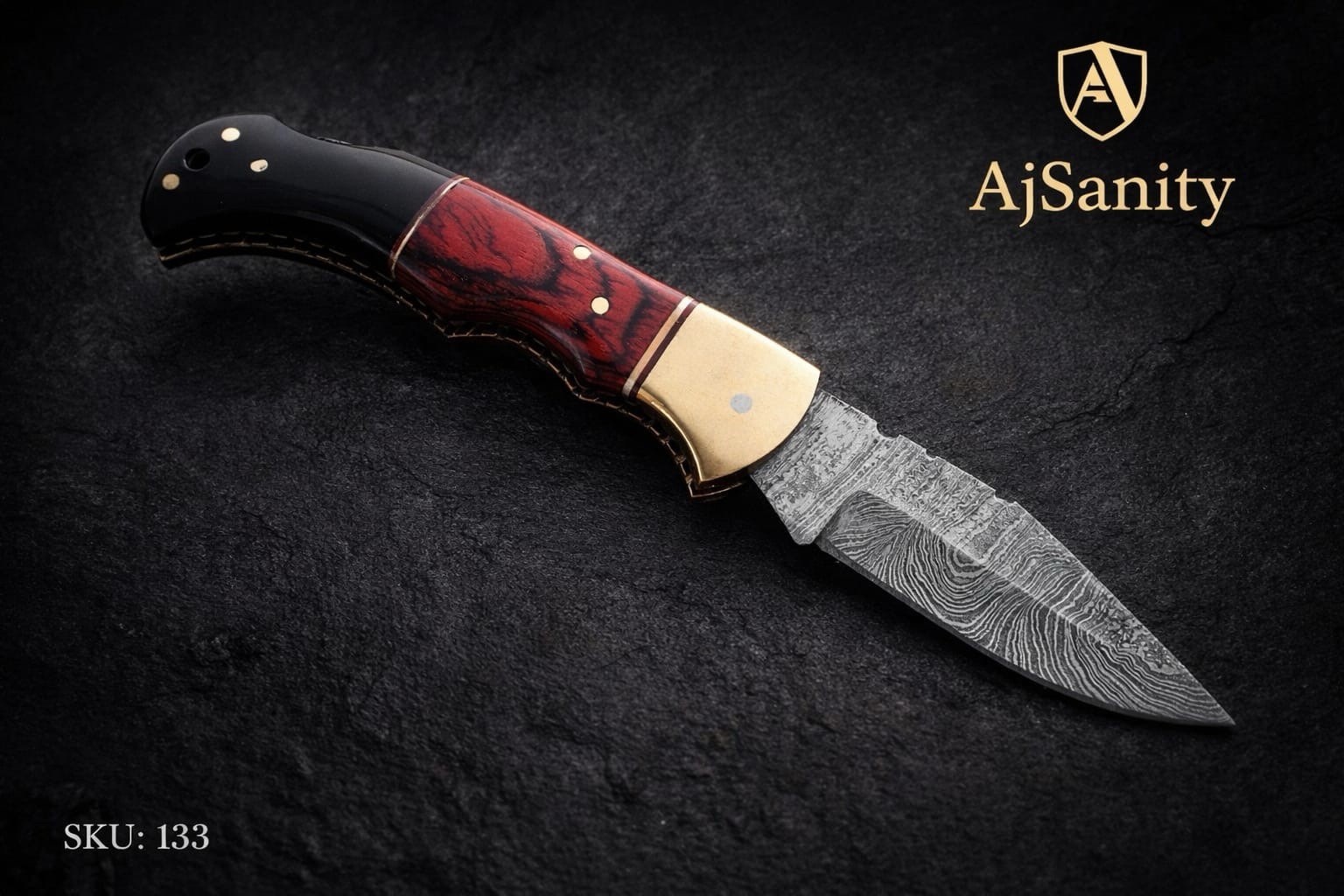 Bench Damascus made Folding Knife Pocket Knife Handmade Damascus Folding Knife