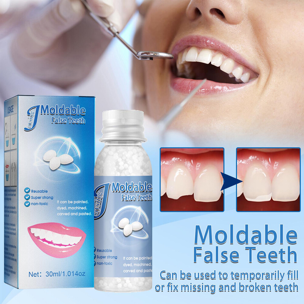 Temporary Tooth Repair Moldable Fix Broke Gap Teeth False Teeth Solid Glue