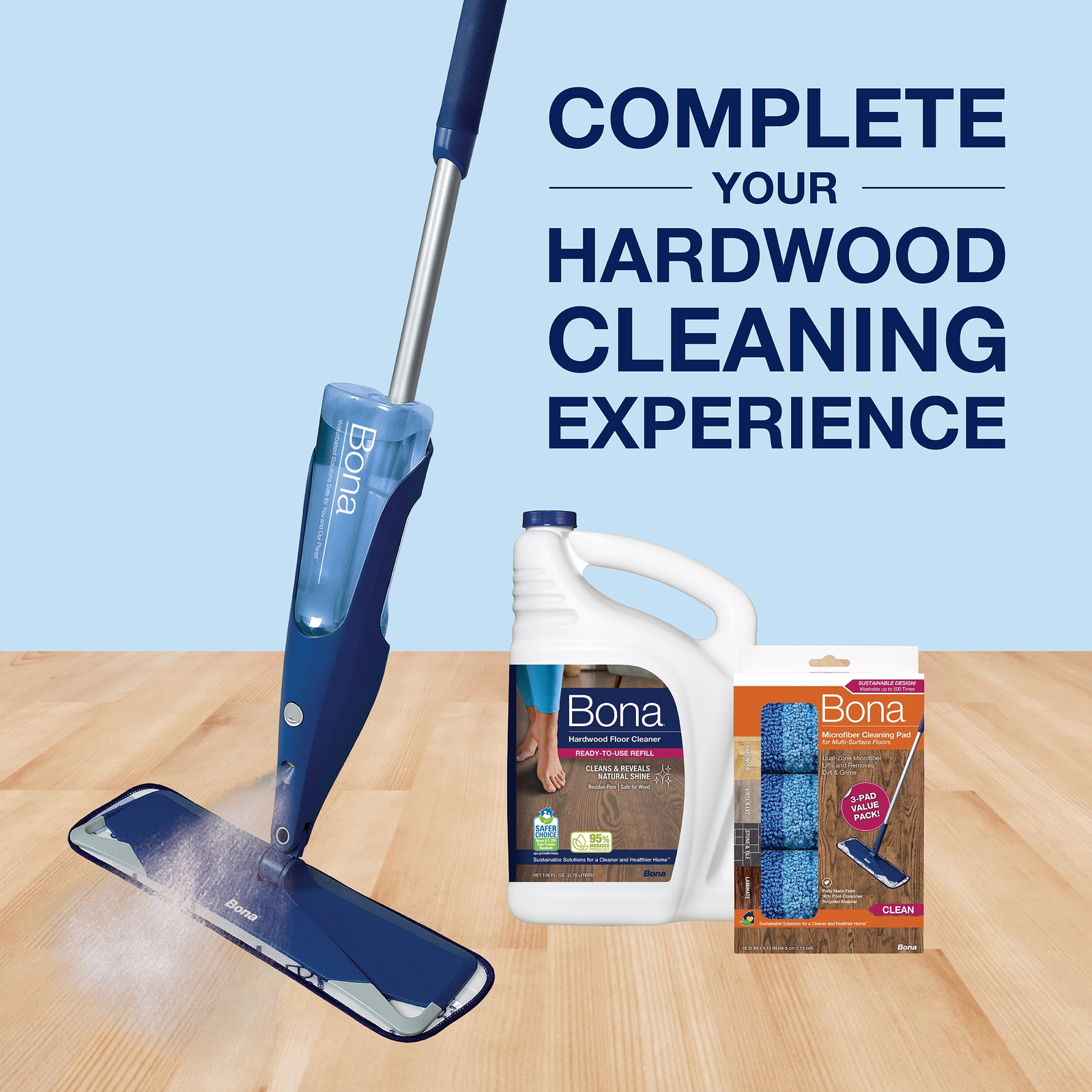 Hardwood Floor Cleaner Refill, unscented 96 fl oz