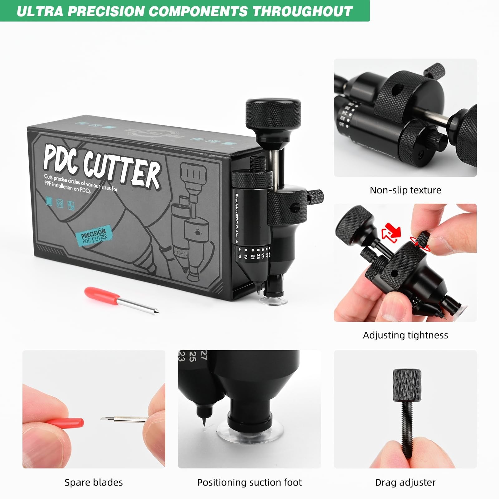 Gomake PPF Precision PDC Sensor Cutter,18mm-32mm Precise Car Radar Hole Cutti...