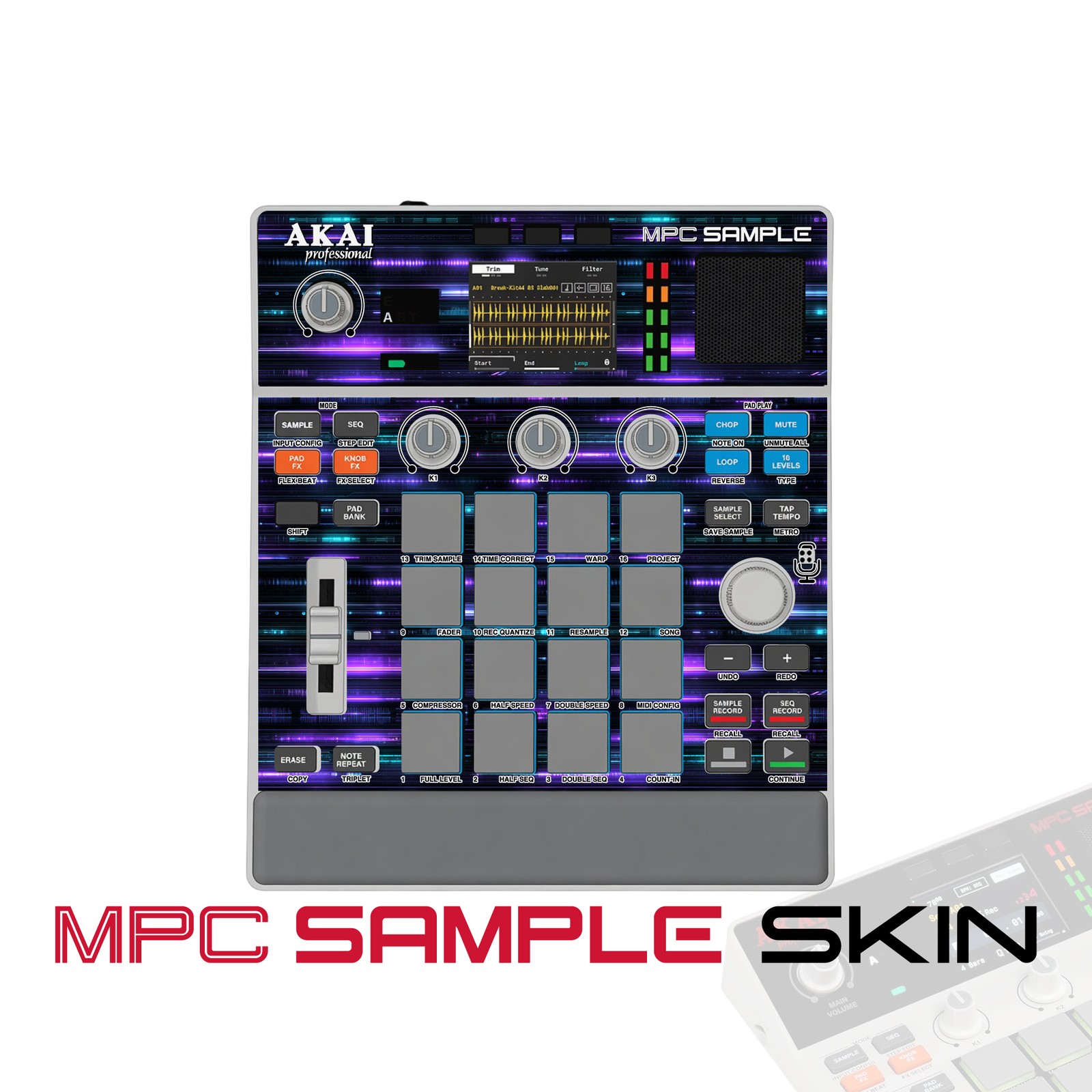 Akai MPC Sample Skin / Glitch Lines