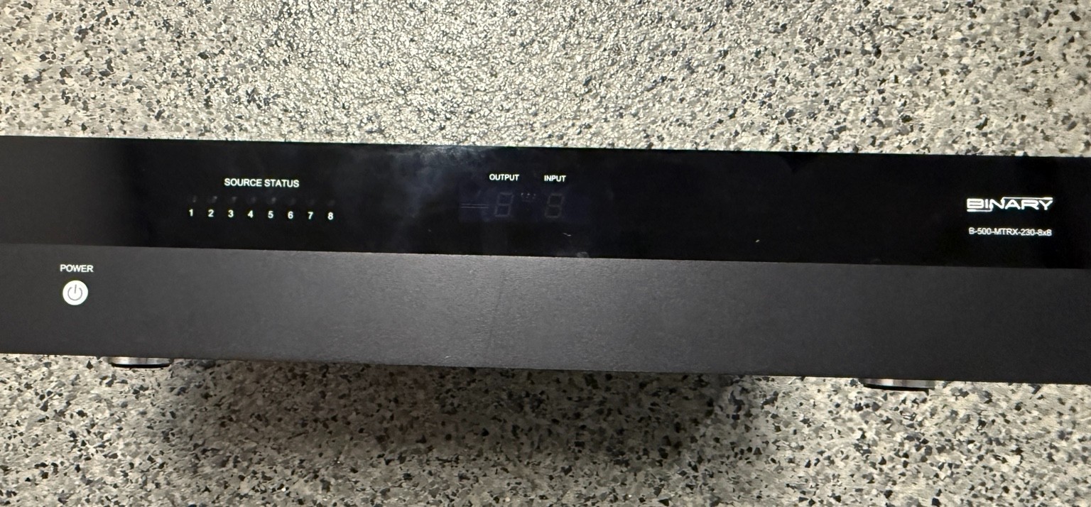 Binary B-500-MTRX-230-8x8 HDMI HDBaseT Matrix Switch Working Pull