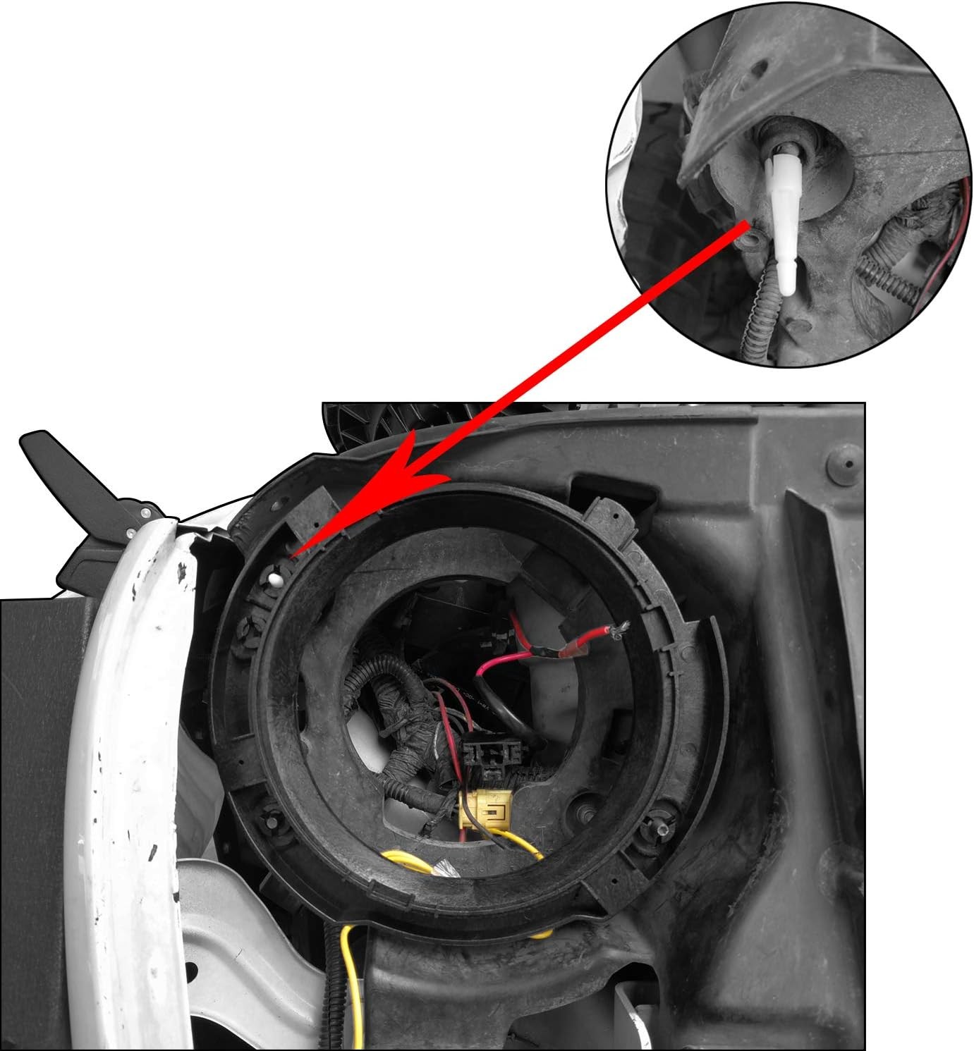 Headlight Mount Bracket 7inch Retaining Ring Replacement for Jeep Wrangler & Wra