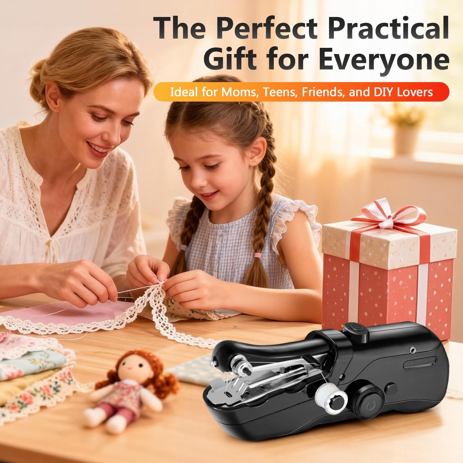 TMANI Grey Portable Sewing Machine