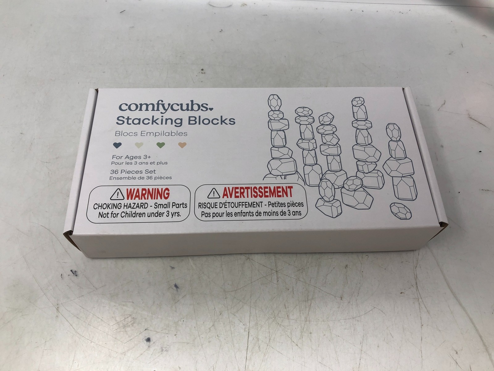 Comfycubs Stacking Blocks 36 Pcs Set Skill Development Building,Neutral Pack 3+