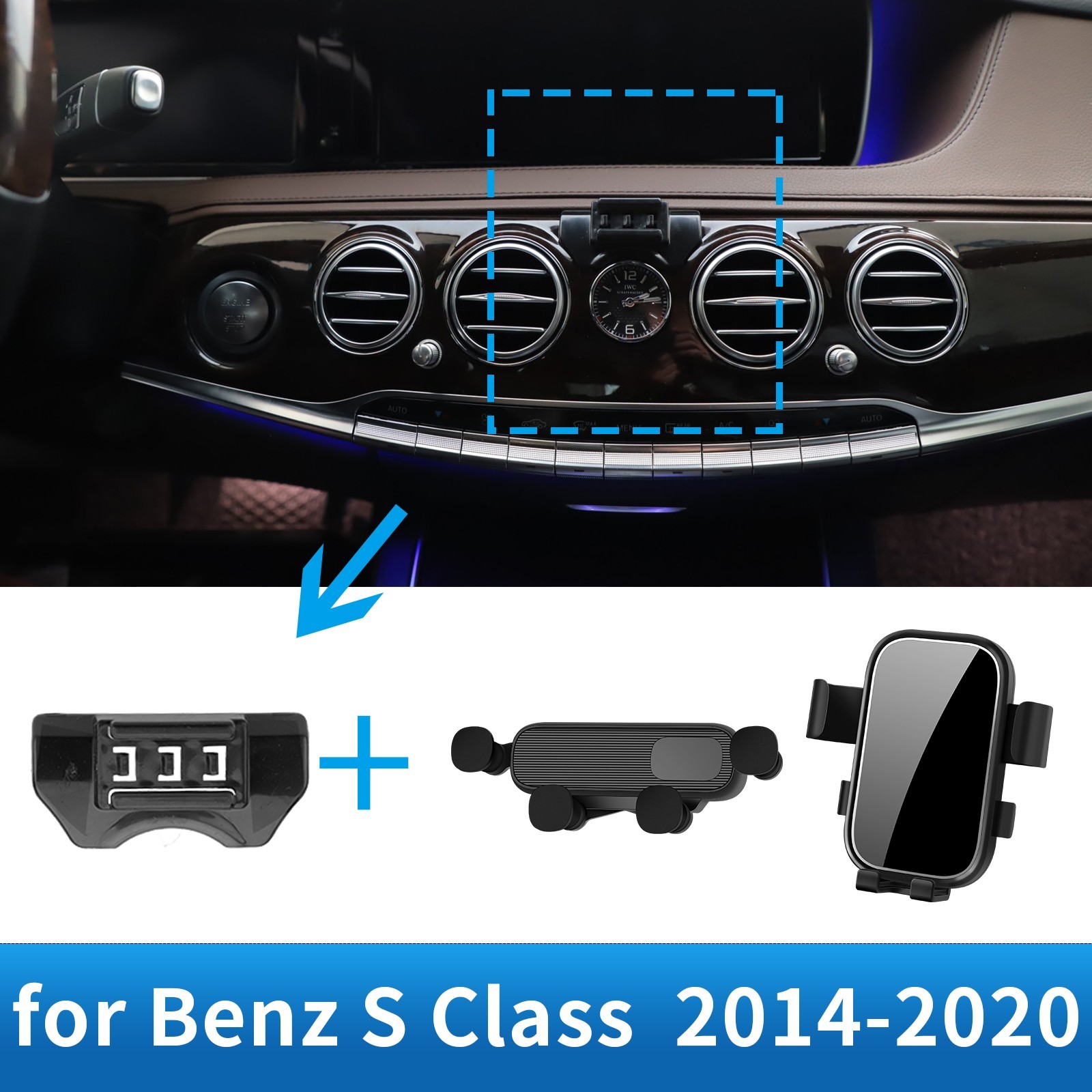 Car Phone Holder for Benz S Class W222 2014~2020 GPS Bracket
