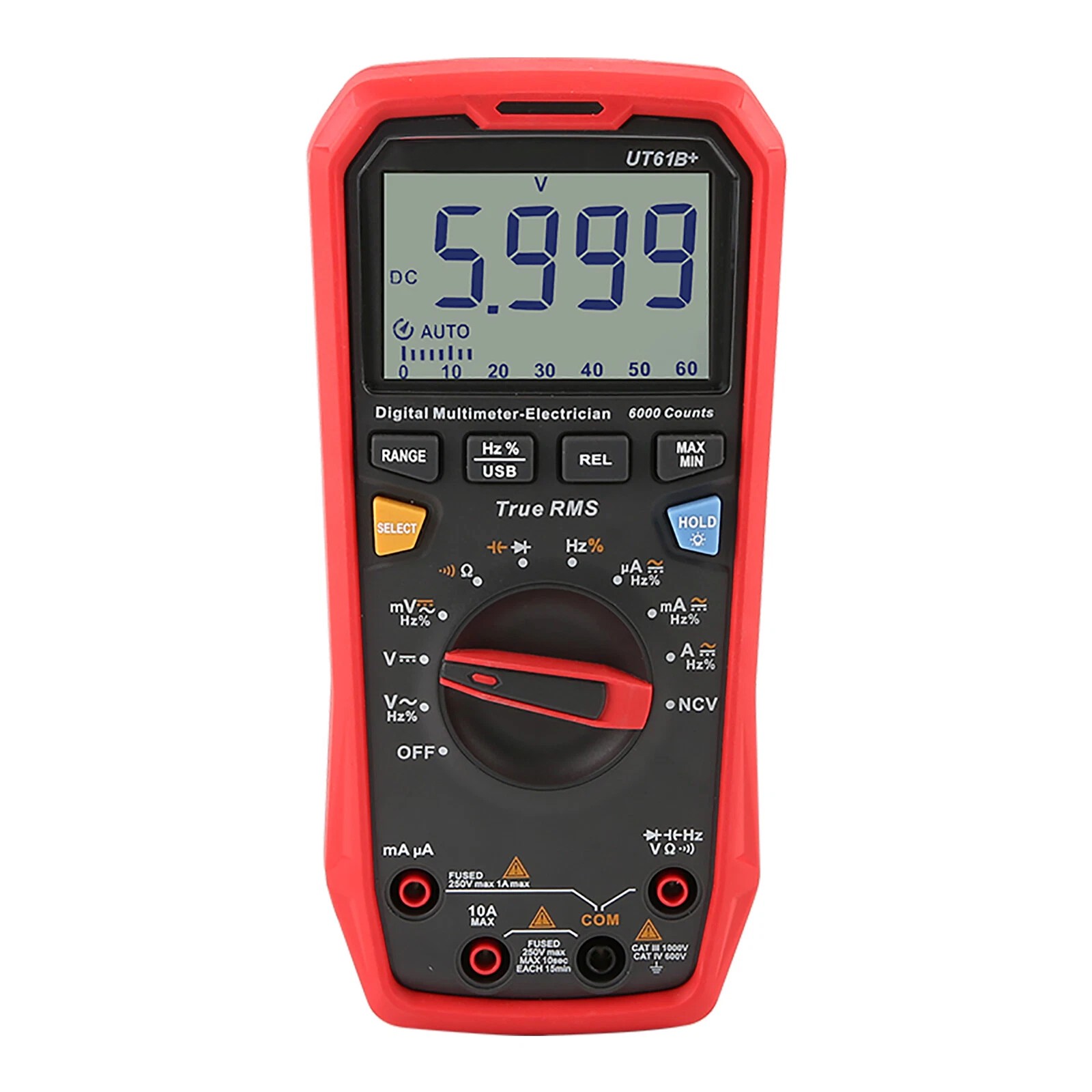 UT61B+ Non-Contact Voltage Tester Ac Dc Voltage Frequency Multimeter